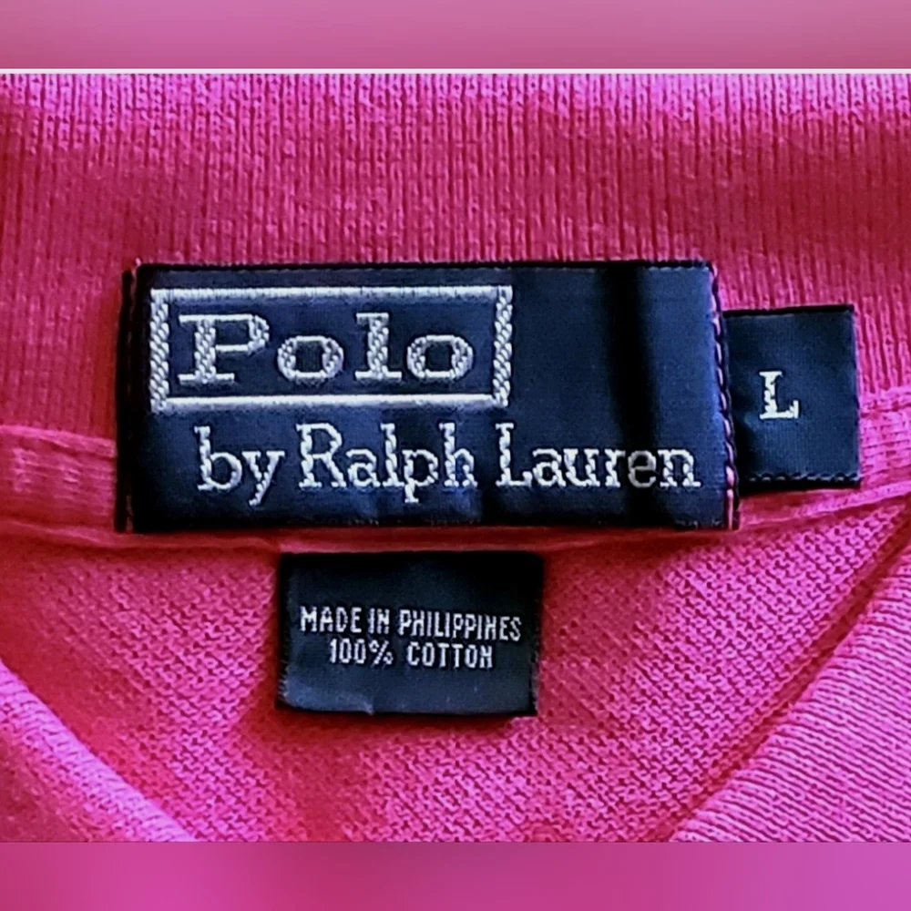 Polo Ralph Lauren: Classic Fit Men's Iconic Mesh Polo Shirt Pink and Green